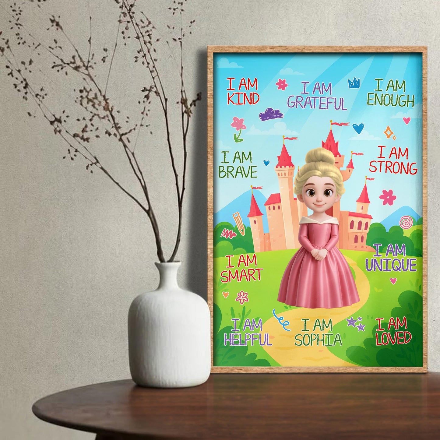 I Am Kind, Princess And Castle Inspired Poster