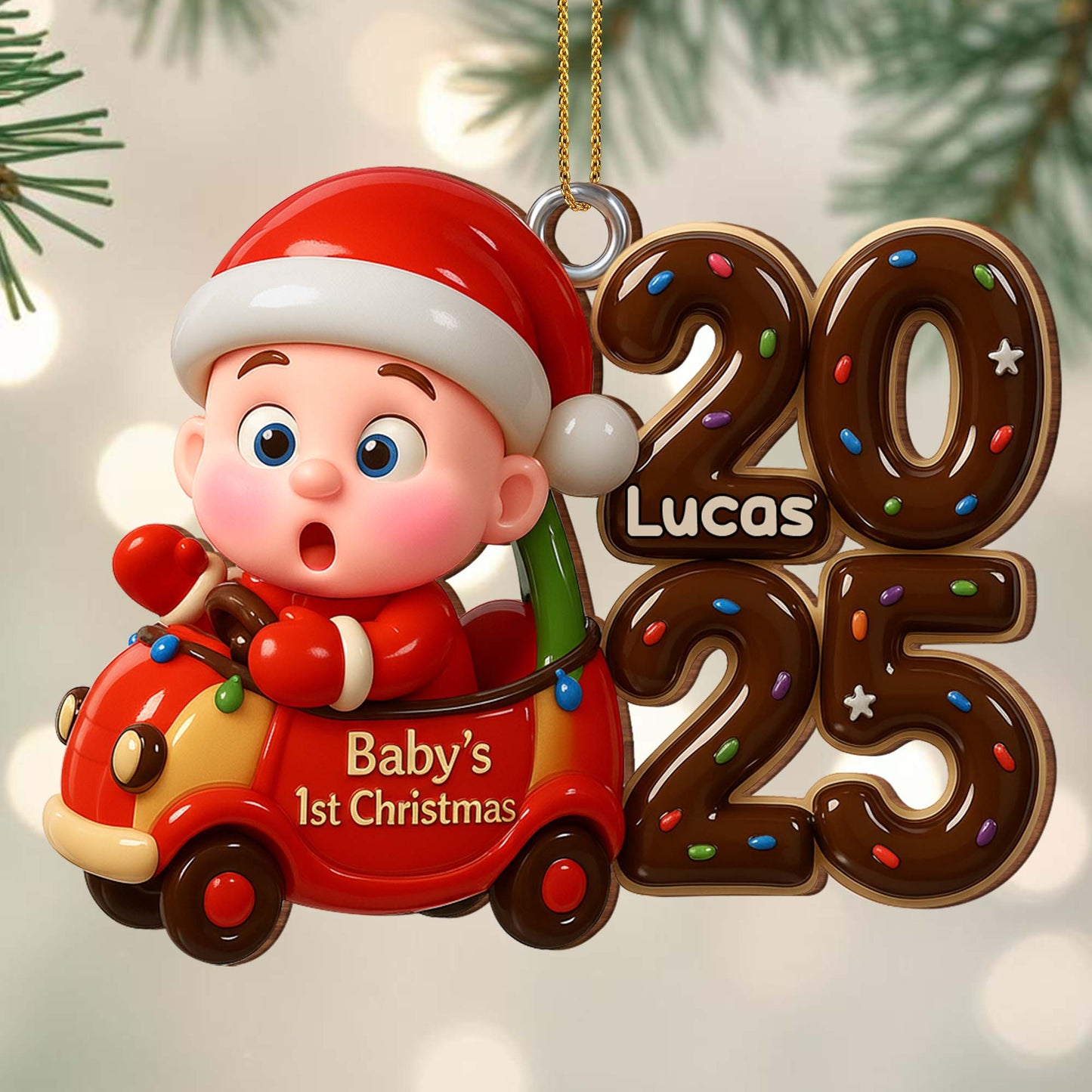 Baby's 1st Christmas, Baby In Santa Outfit