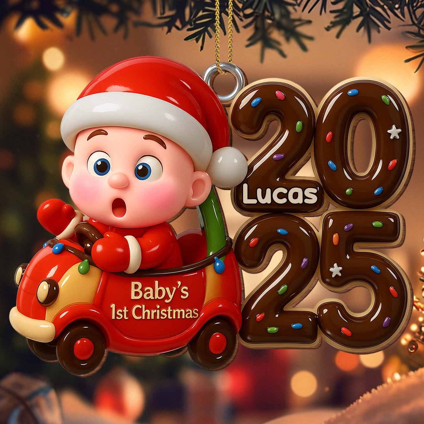 Baby's 1st Christmas, Baby In Santa Outfit