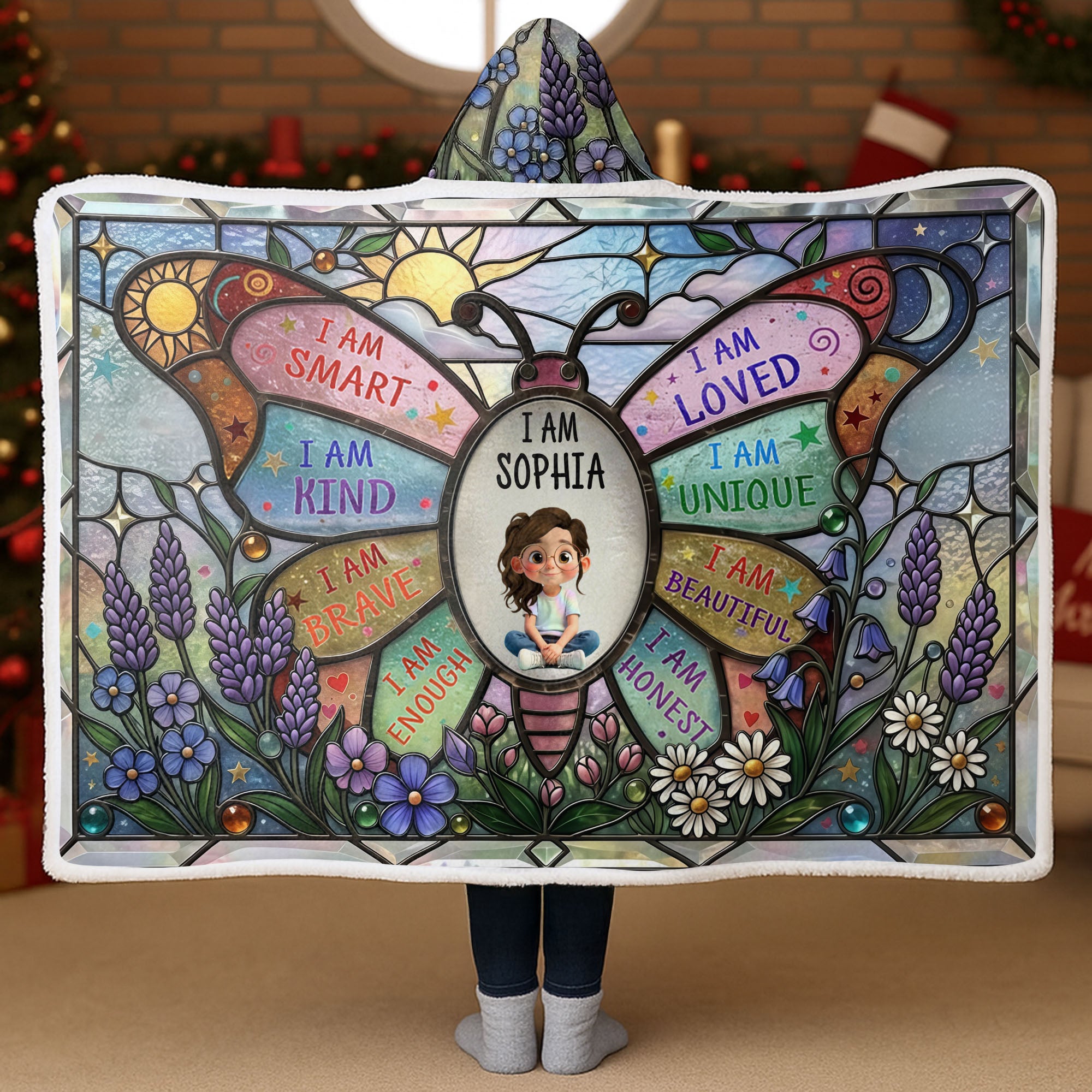 I Am Smart, Personalized Wearable Hooded Blanket, Gift For Kids – ALMAGEMS