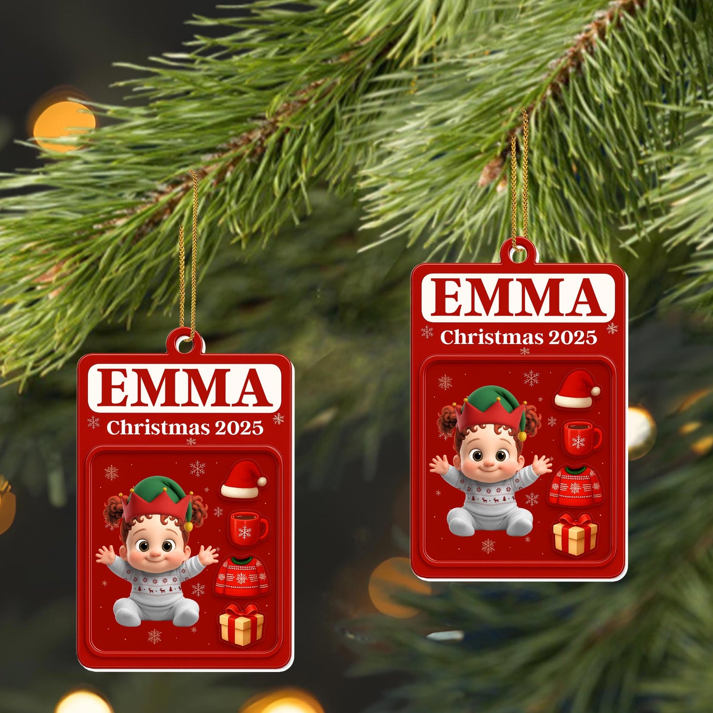 Christmas 2025 With Baby, Hat, Gift, and Sweater