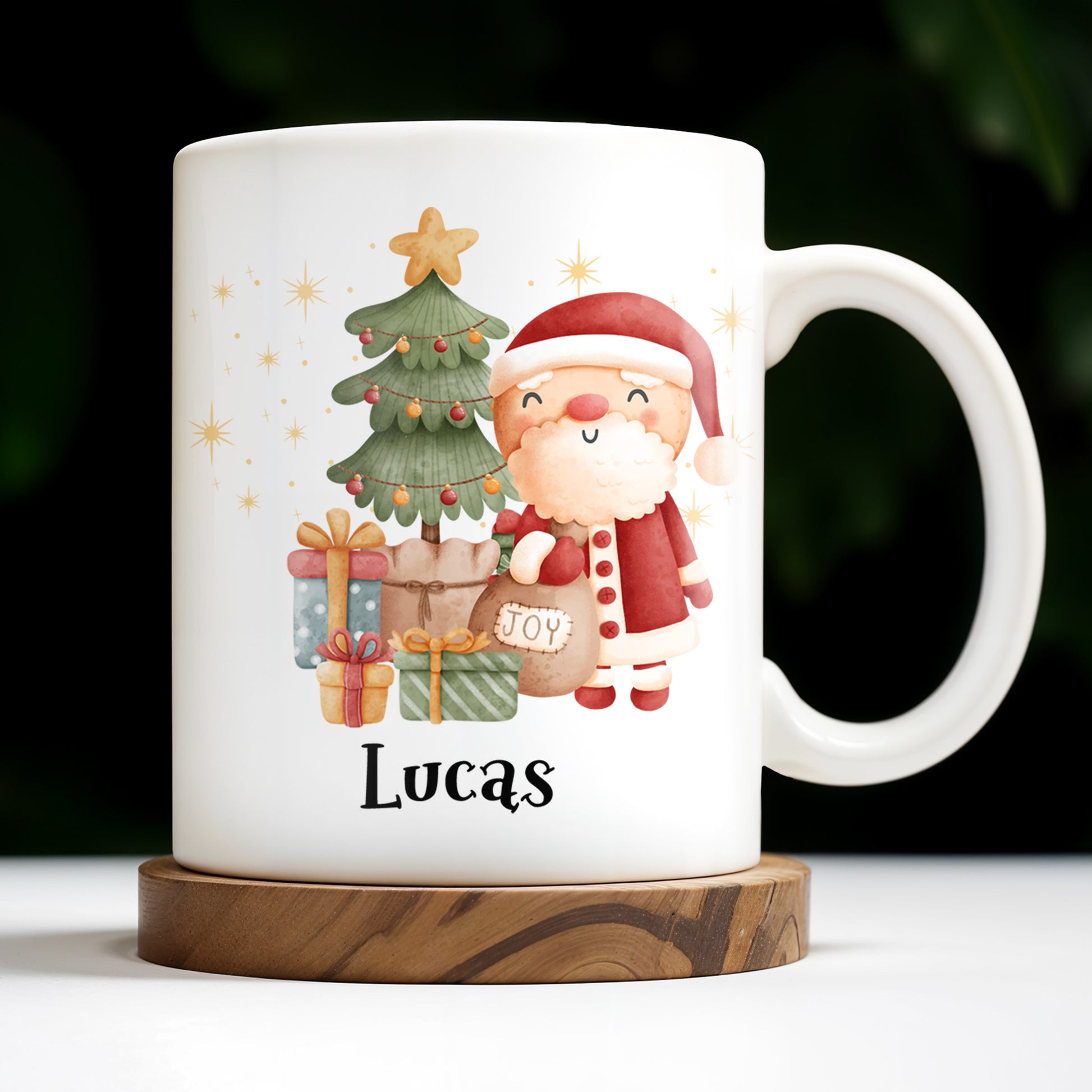 Celebrate The Joy Of The Holiday Season With Santa And Christmas Tree