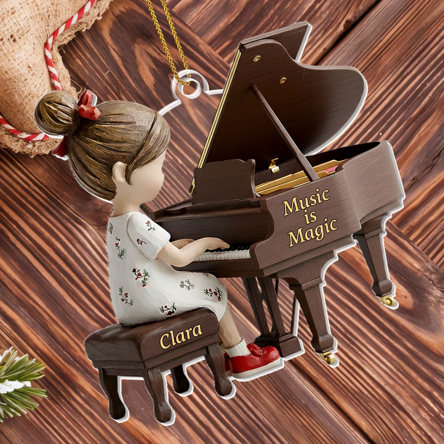 Music Is Magic Piano Ornament