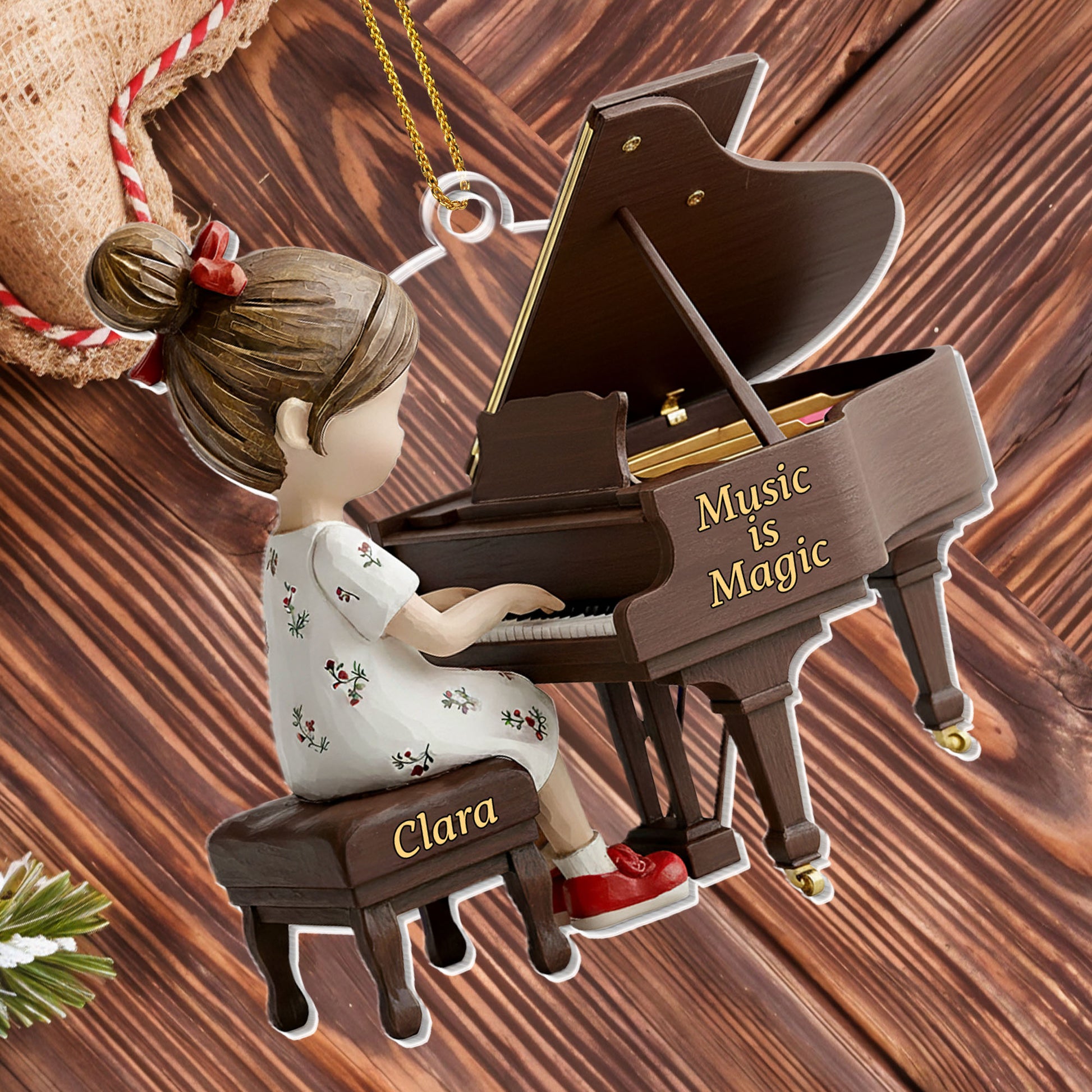 Music Is Magic Piano Ornament