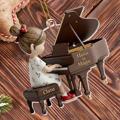 Music Is Magic Piano Ornament