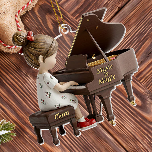 Music Is Magic Piano Ornament