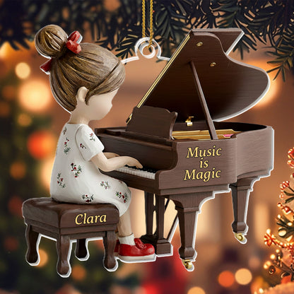 Music Is Magic Piano Ornament