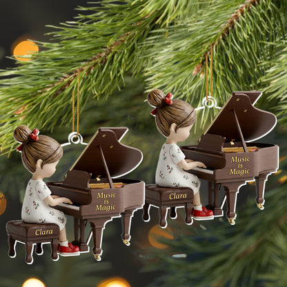 Music Is Magic Piano Ornament