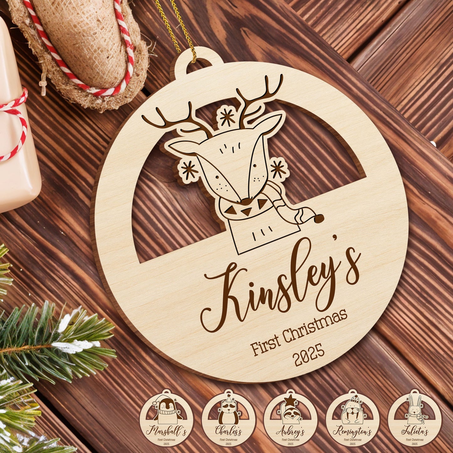 Celebrate Your First Christmas With This Cute Reindeer