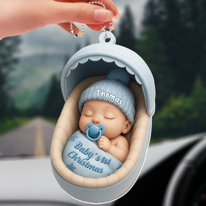 Baby's 1st Christmas With Cute Sleeping Baby