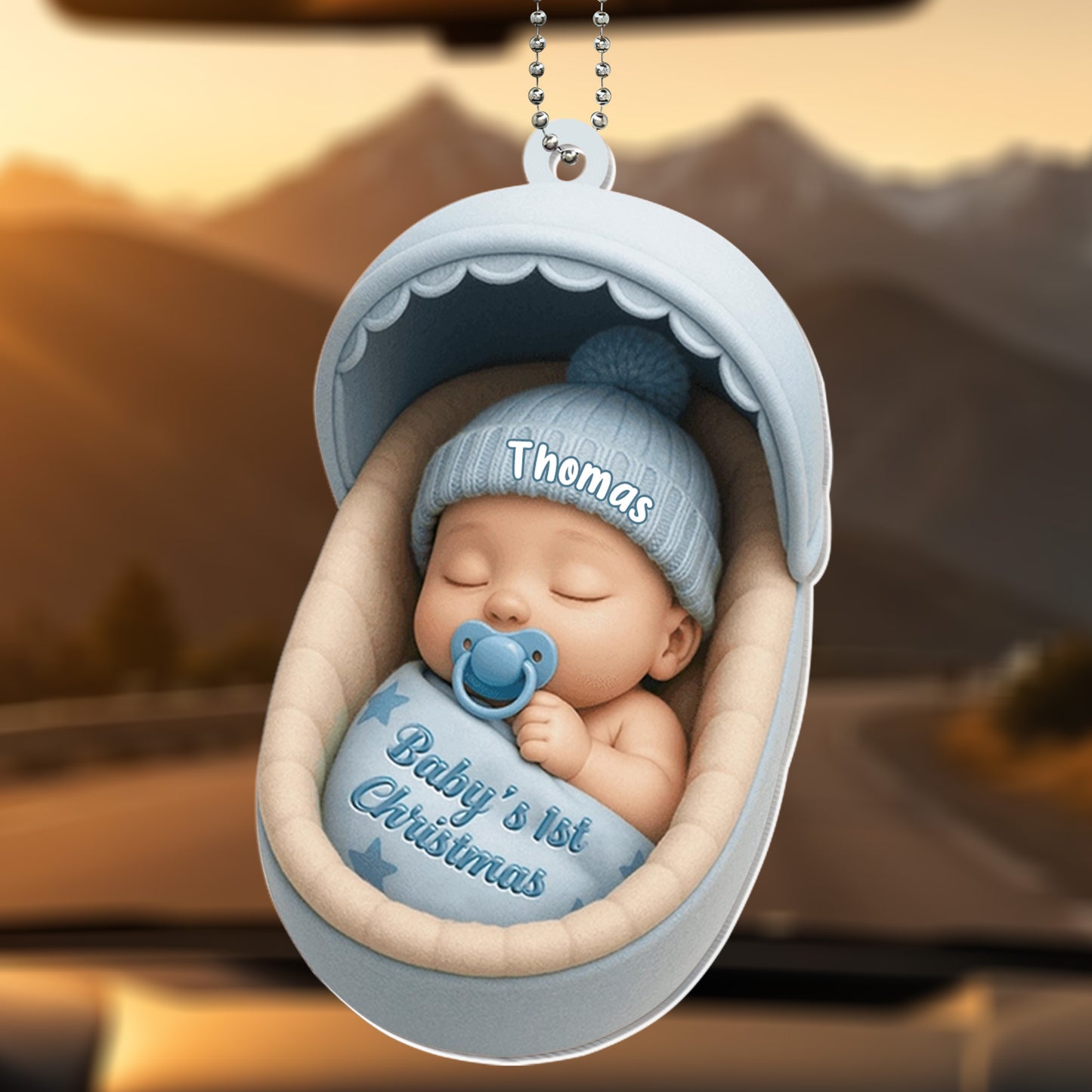 Baby's 1st Christmas With Cute Sleeping Baby