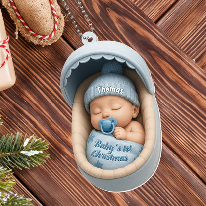 Baby's 1st Christmas With Cute Sleeping Baby