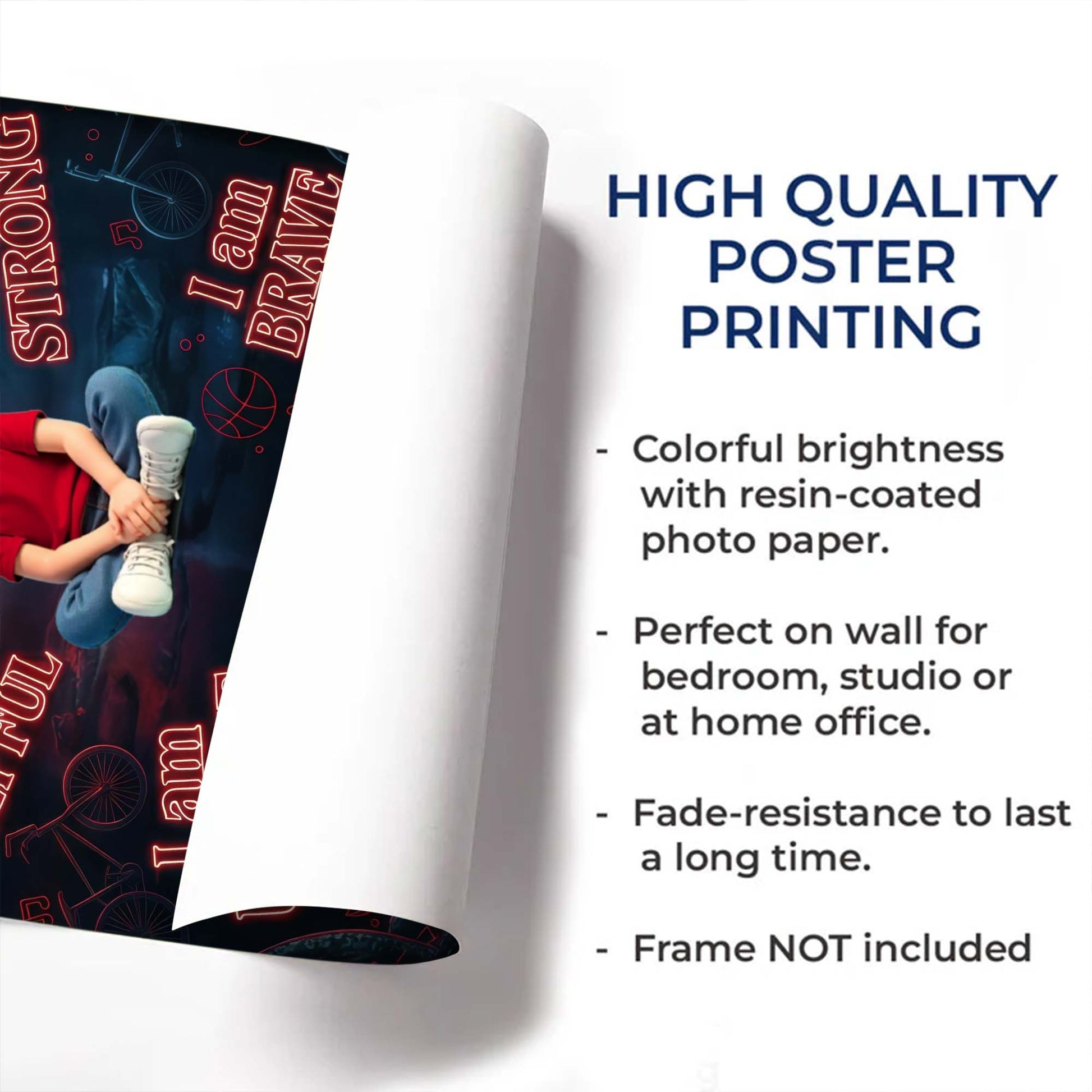 I Am Enough, Loved, Strong Customizable Poster For Boys