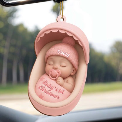 Baby's 1st Christmas, Sweet Baby In A Cradle