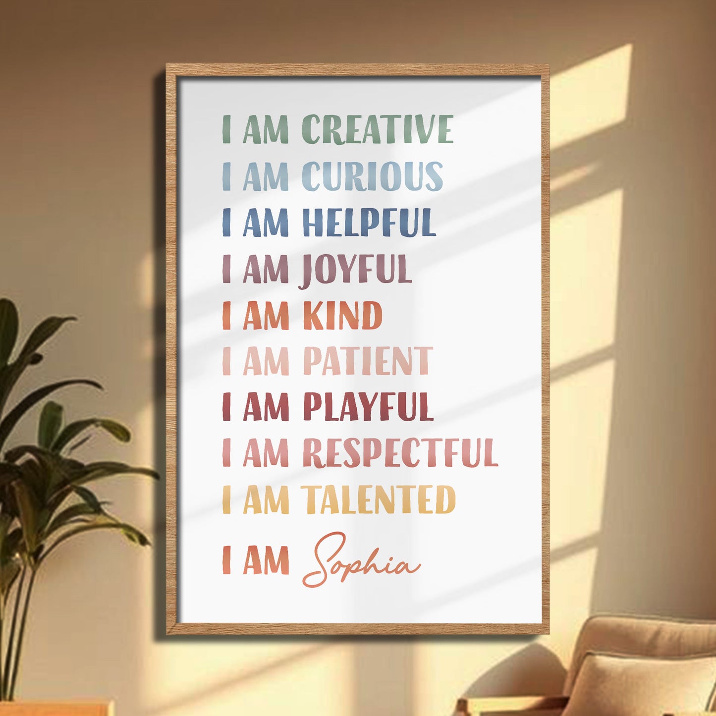I Am Creative, Positive Affirmations Custom Poster