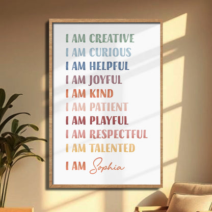 I Am Creative, Positive Affirmations Custom Poster