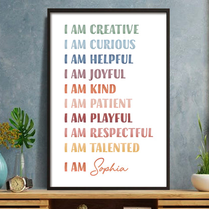 I Am Creative, Positive Affirmations Custom Poster