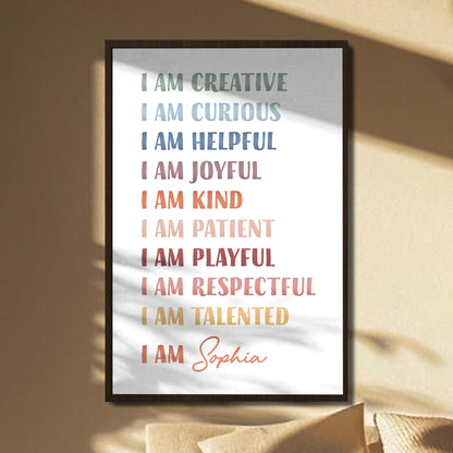 I Am Creative, Positive Affirmations Custom Poster