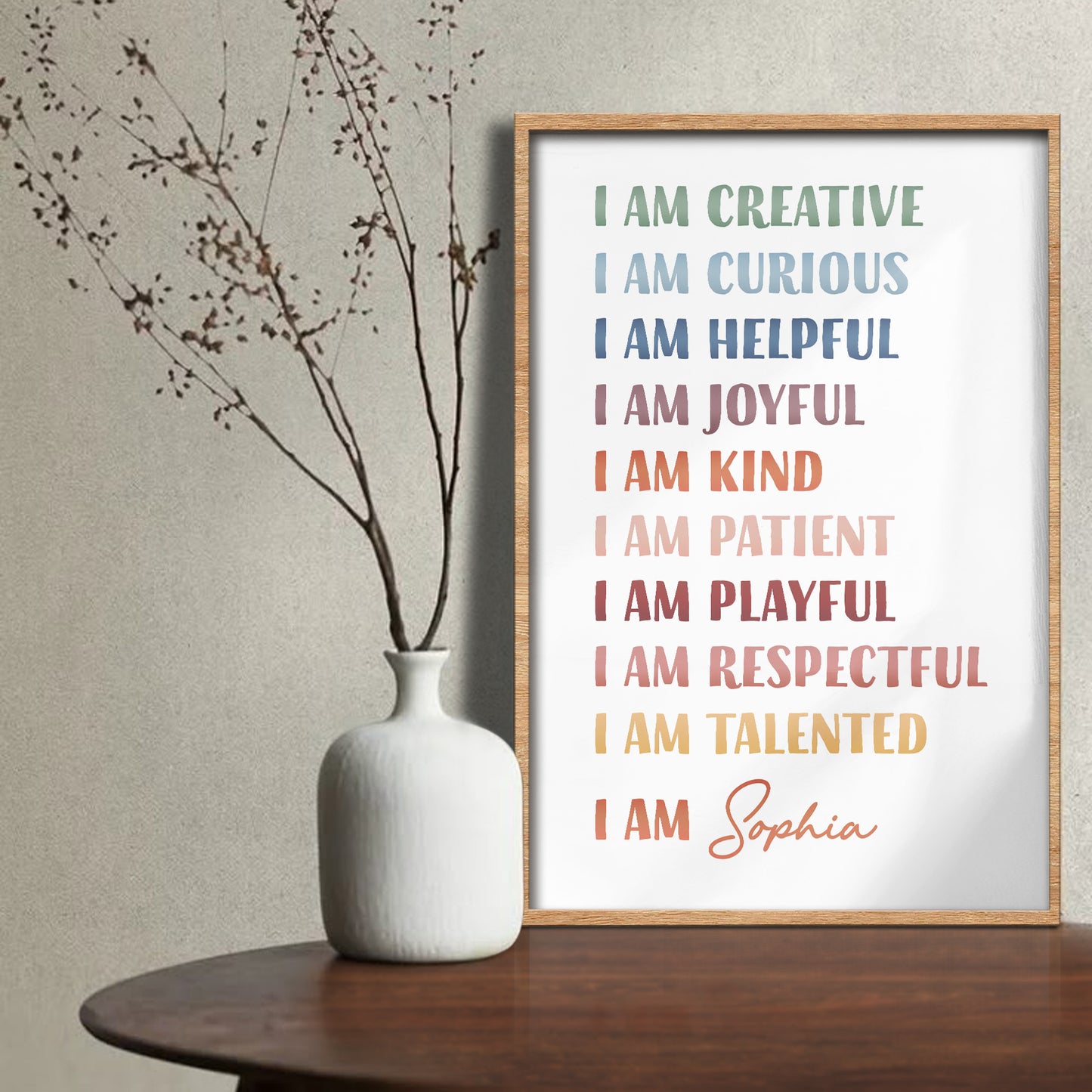 I Am Creative, Positive Affirmations Custom Poster