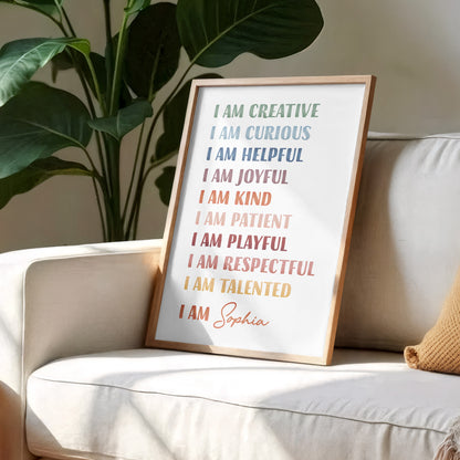 I Am Creative, Positive Affirmations Custom Poster