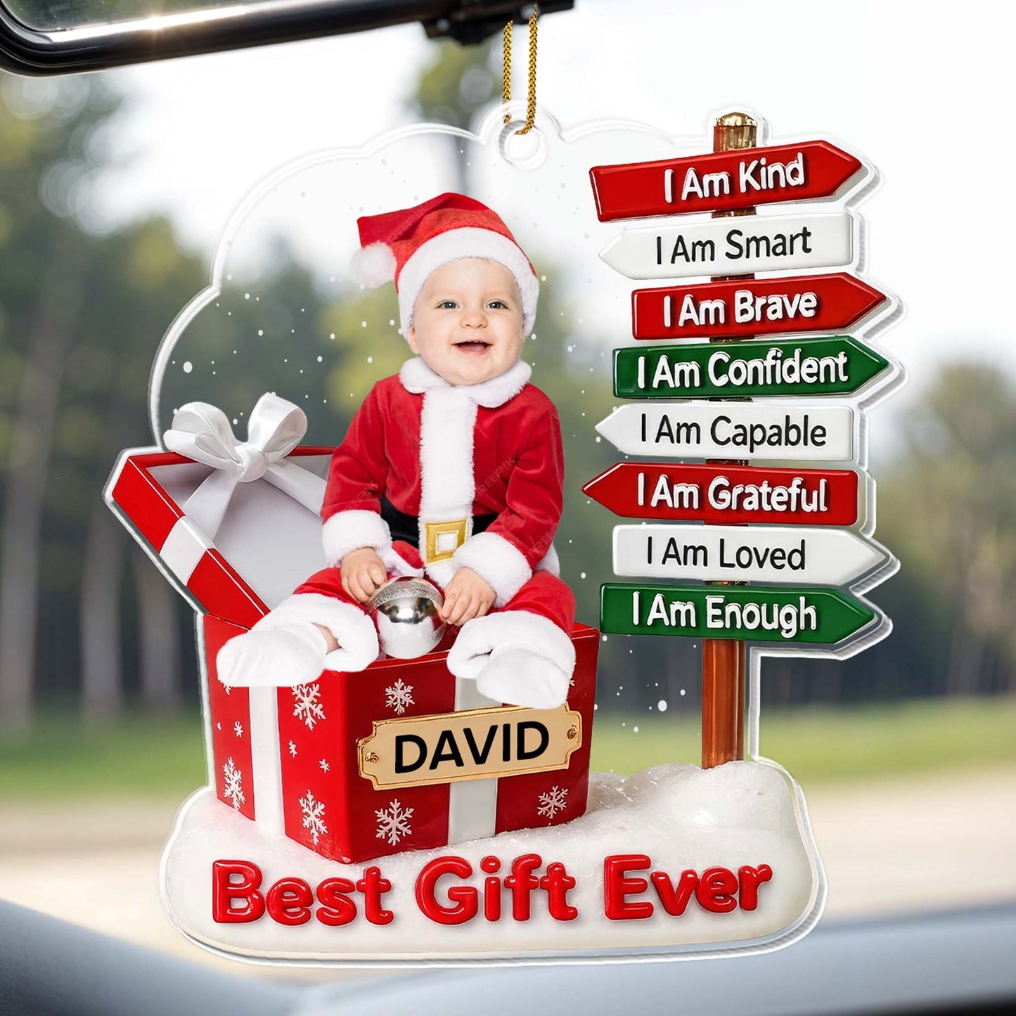 I Am Kind, I Am Smart, Baby's First Christmas Tree Ornament