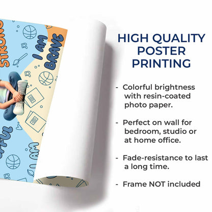 I Am Lucy, I Am Enough, Loved, Helpful, Unique, Smart Poster