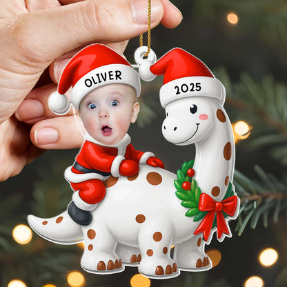 Celebrate Your First Christmas With Baby and Dinosaur