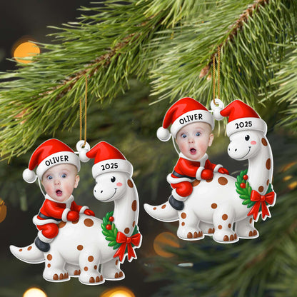 Celebrate Your First Christmas With Baby and Dinosaur