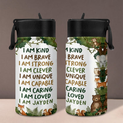 I Am Kind Brave Strong Affirmations With Jungle Animals