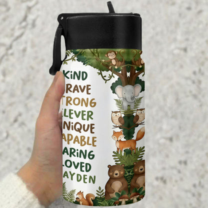 I Am Kind Brave Strong Affirmations With Jungle Animals