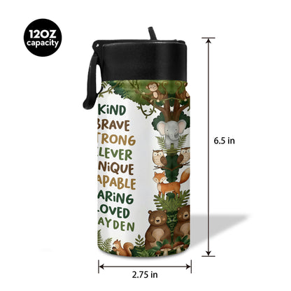 I Am Kind Brave Strong Affirmations With Jungle Animals