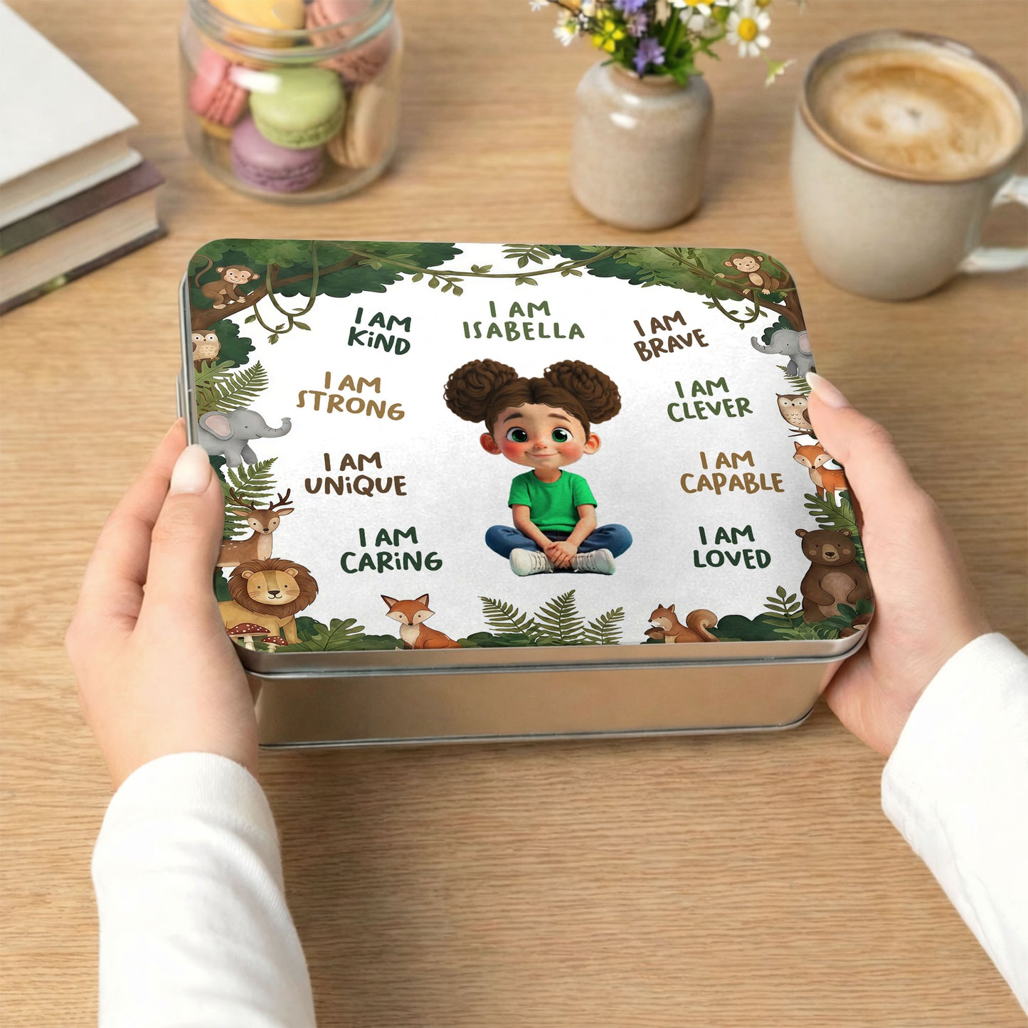 I Am Kind Strong And Loved Affirmations With Jungle Animals