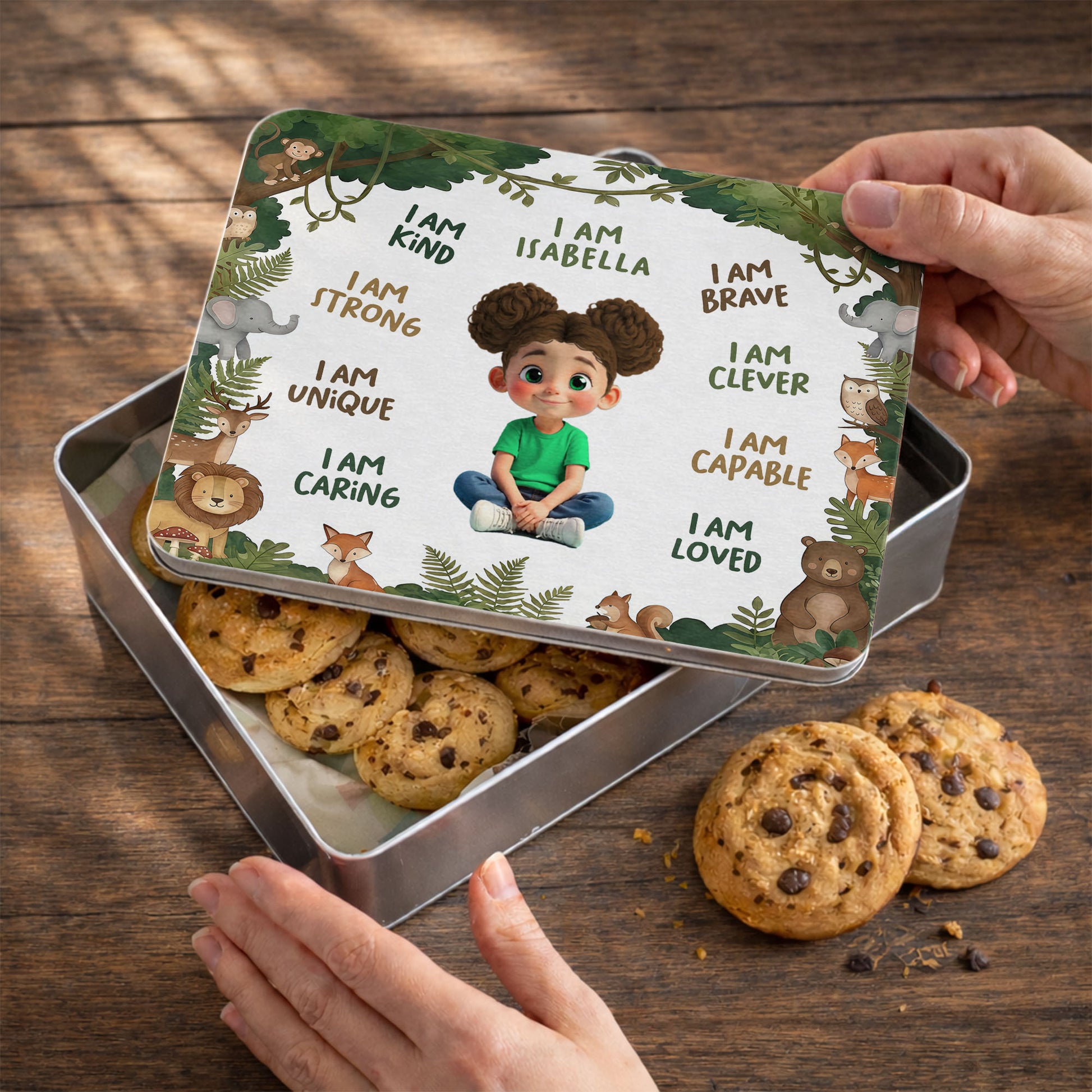 I Am Kind Strong And Loved Affirmations With Jungle Animals