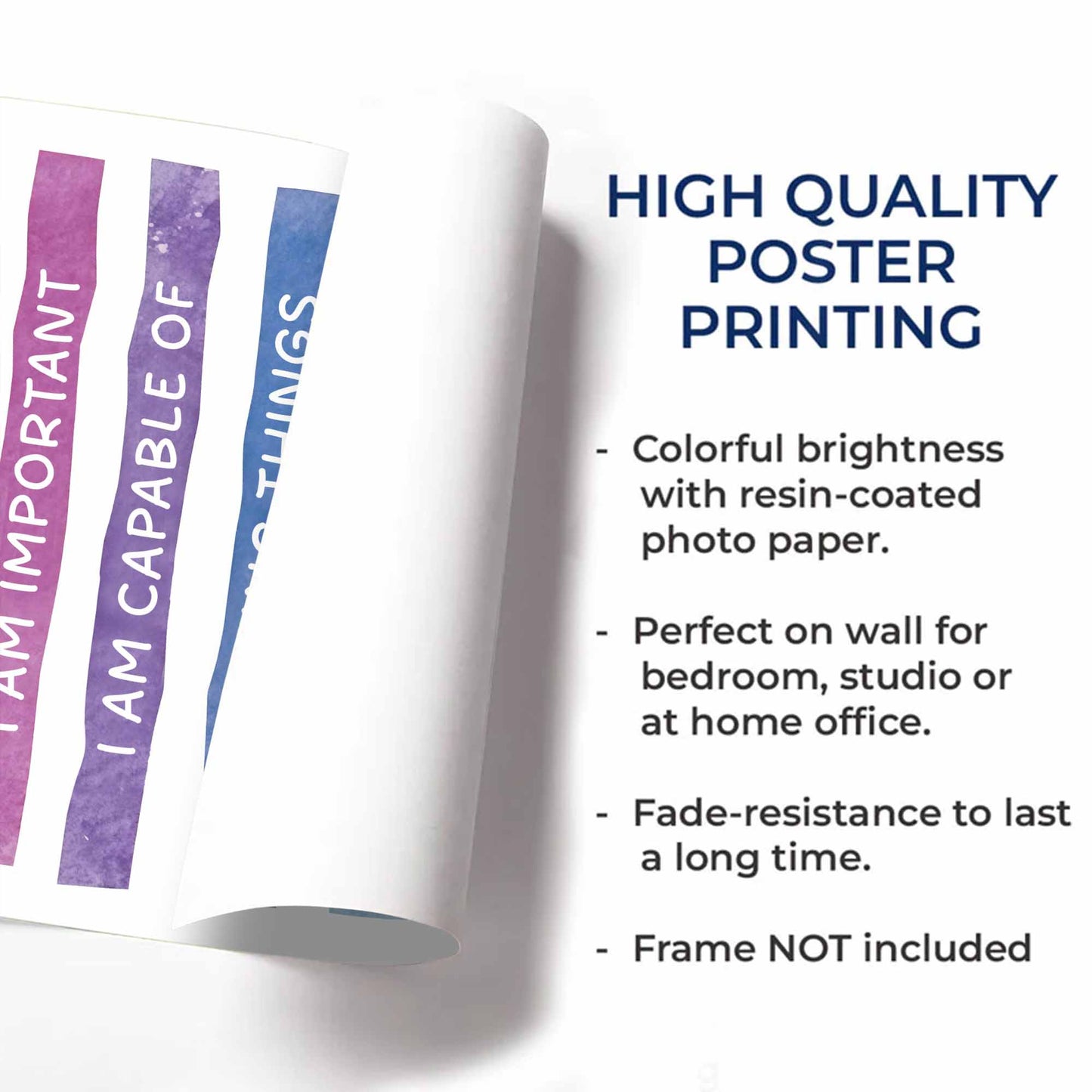 I Am Kind, Strong, Unique, Capable Of Amazing Things - Personalized Custom Vertical Poster - KID500_VPOS