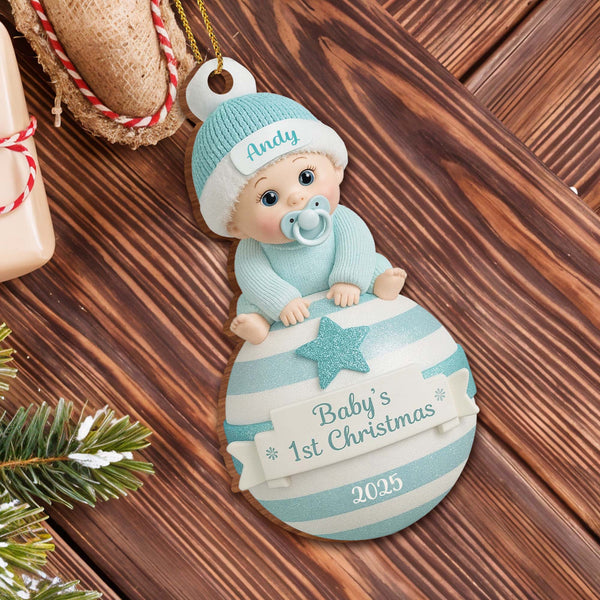 Baby's 1st Christmas Ornament With Stars