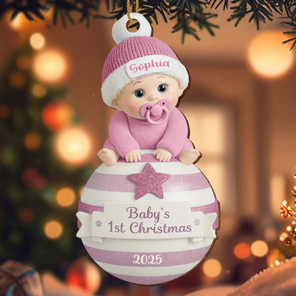 Baby's 1st Christmas Ornament With Stars
