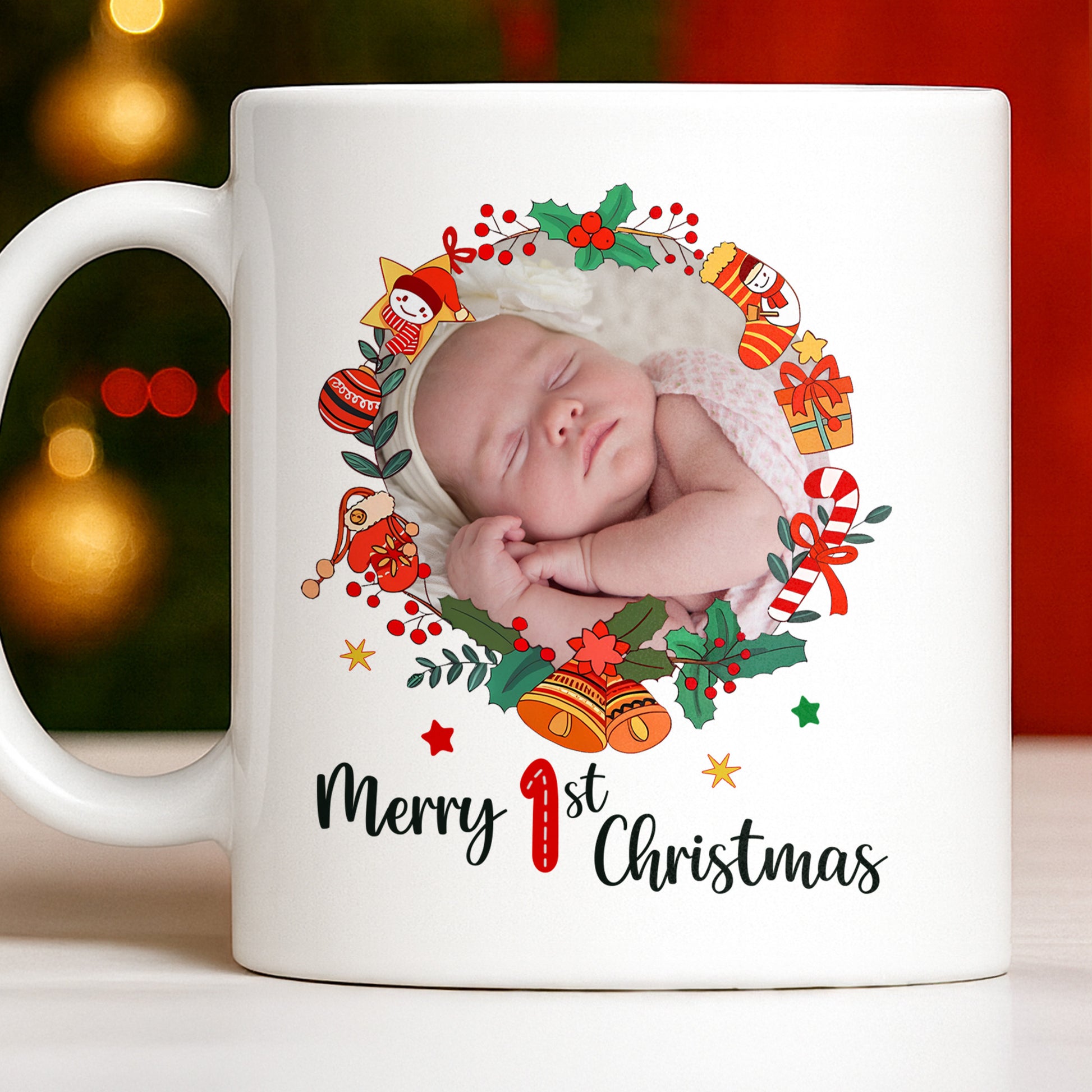 To My Mommy, Christmas Wreath and Baby