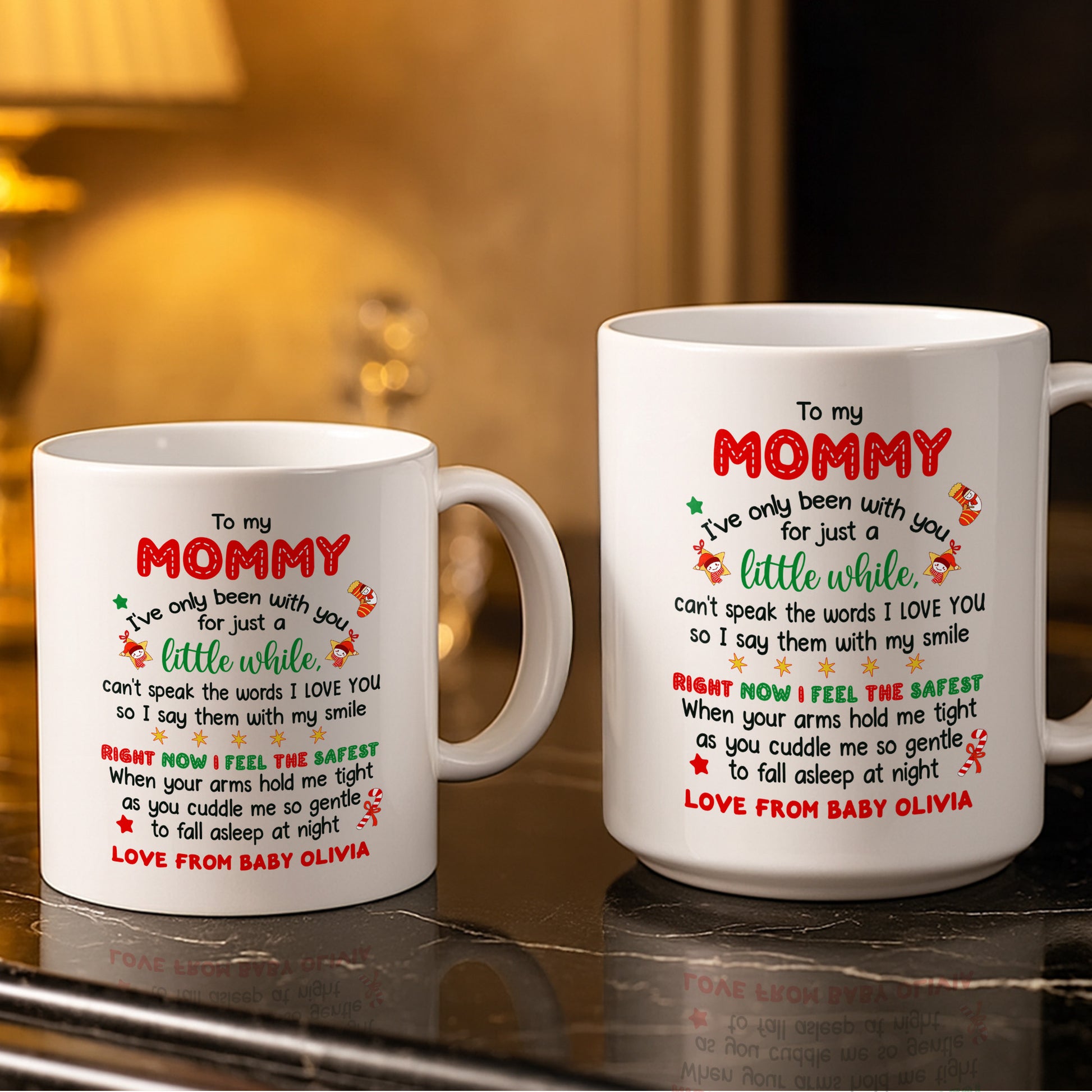 To My Mommy, Christmas Wreath and Baby