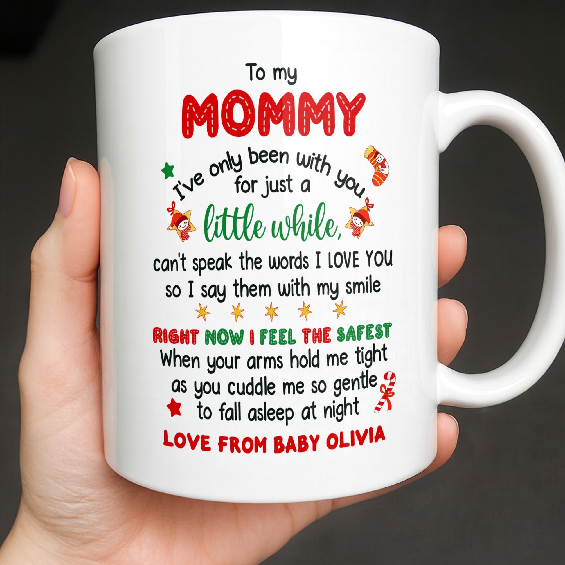 To My Mommy, Christmas Wreath and Baby