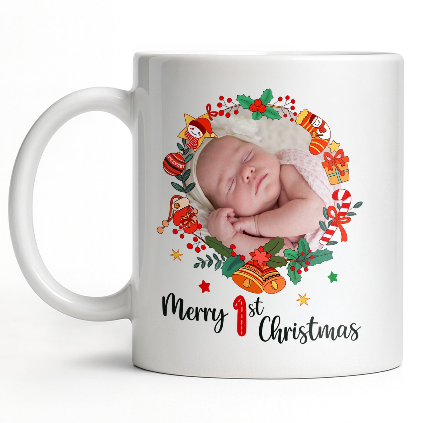 To My Mommy, Christmas Wreath and Baby