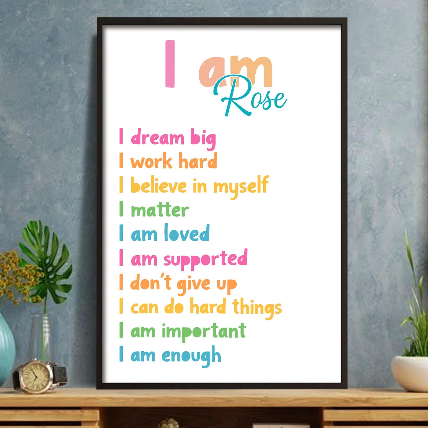 I Am Motivational Vertical Poster