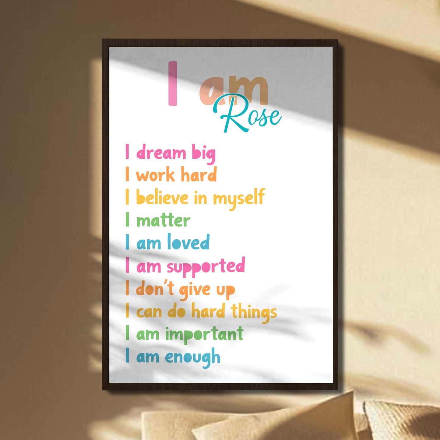 I Am Motivational Vertical Poster