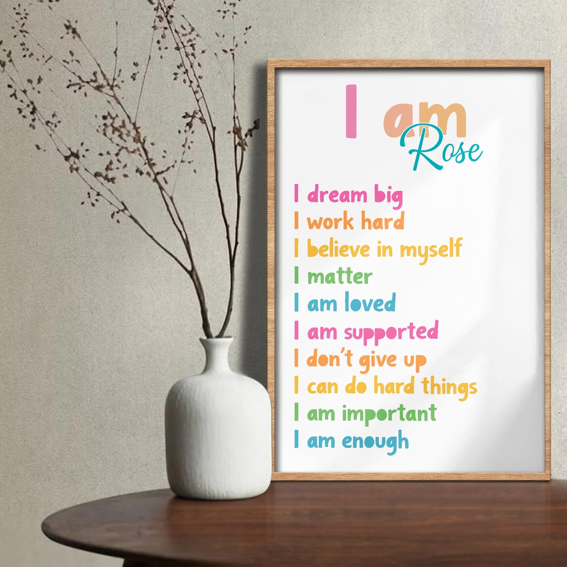 I Am Motivational Vertical Poster