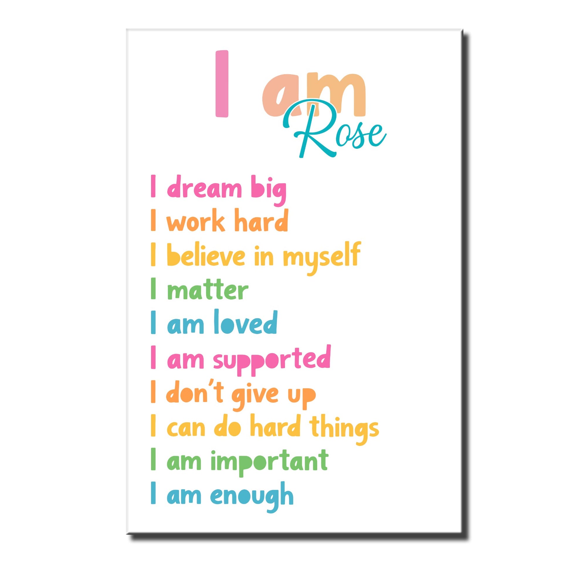 I Am Motivational Vertical Poster