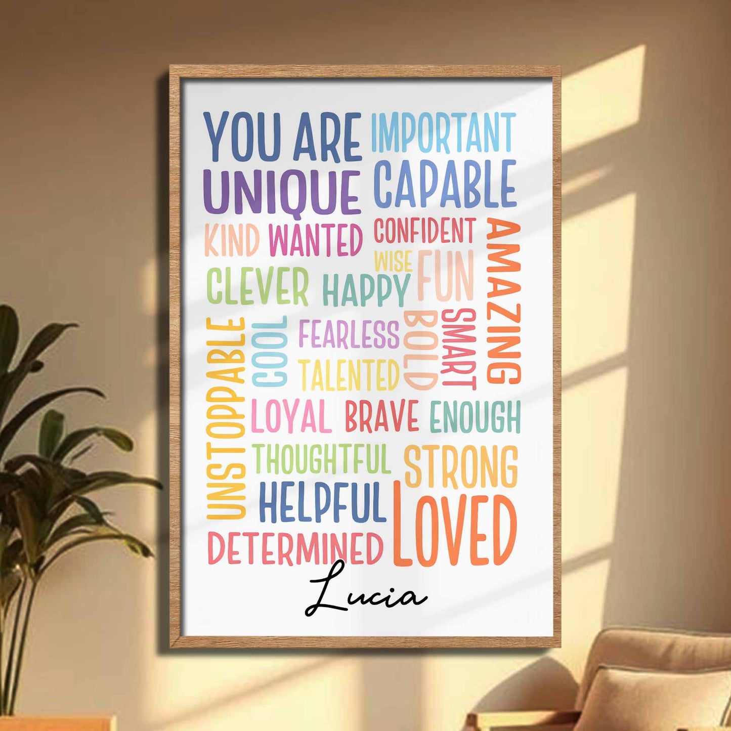 You Are Important Unique Capable Words