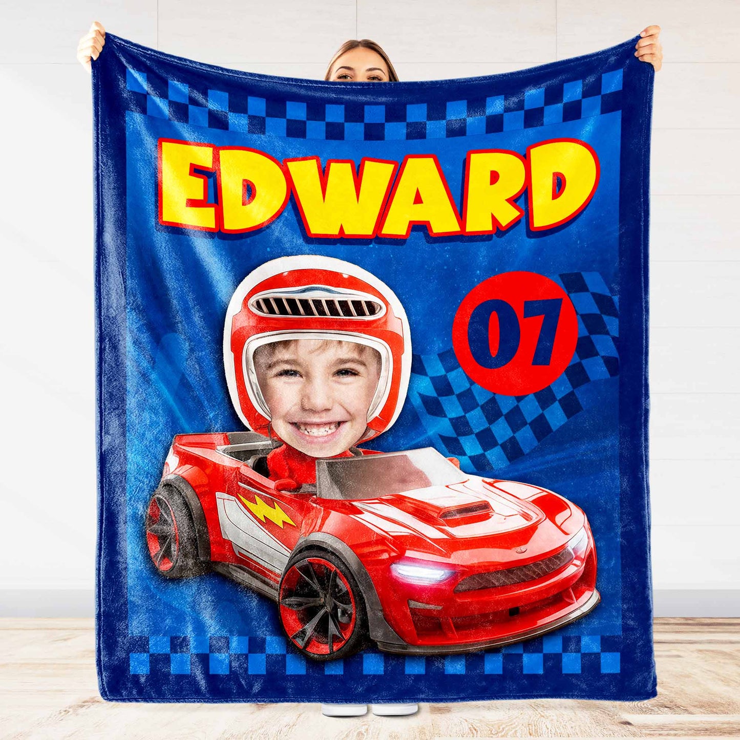 Race To My Heart Red Racing Car And Helmet Design