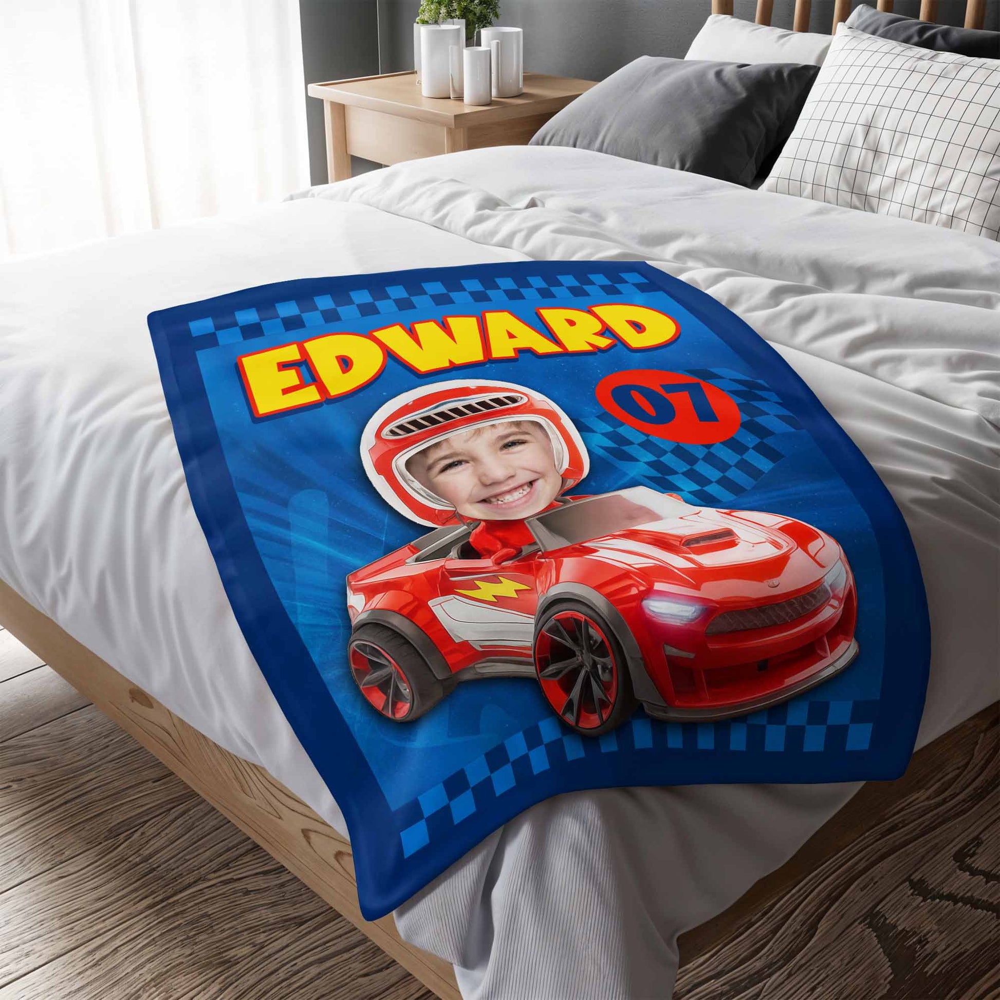 Race To My Heart Red Racing Car And Helmet Design