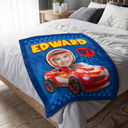 Race To My Heart Red Racing Car And Helmet Design