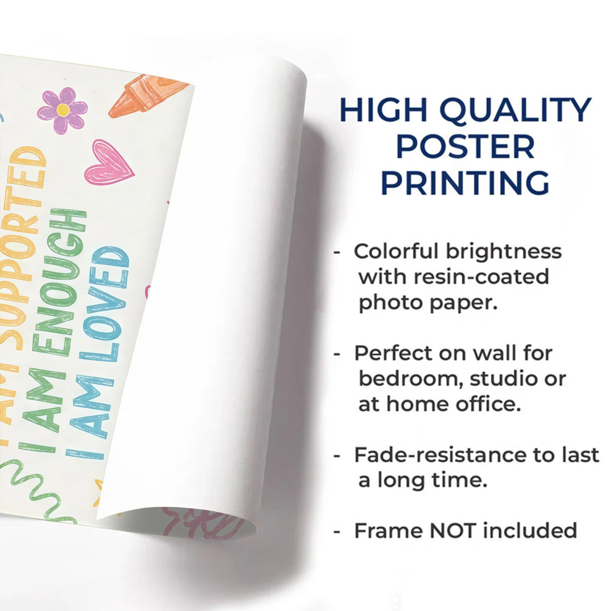 I Am Unique, I Am Strong, Empowering Message Poster