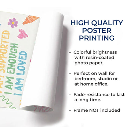 I Am Unique, I Am Strong, Empowering Message Poster